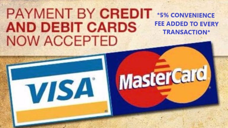 For your convenience, we are now accepting credit/debit card payment for permits, business licenses, rentals, and any other payment you need to make at City Hall. There will be a 5% convenience fee added for the use of this service. We look forward to serving you.